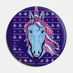 Unicorn Ugly Christmas Sweater Pin