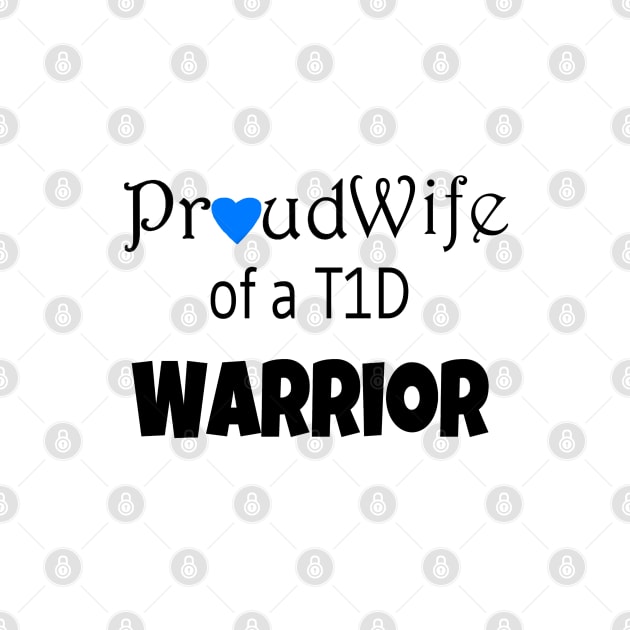 Proud Wife - Black Text - Blue Heart by CatGirl101