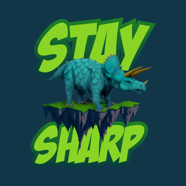 Stay Sharp - Triceratops Dinosaur by SergioCoelho_Arts