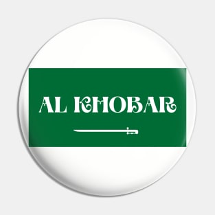 Al Khobar City in Saudi Arabian Flag Pin