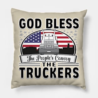 PEOPLES CONVOY TO DC IN THE USA WITH FLAG GIFTS Pillow