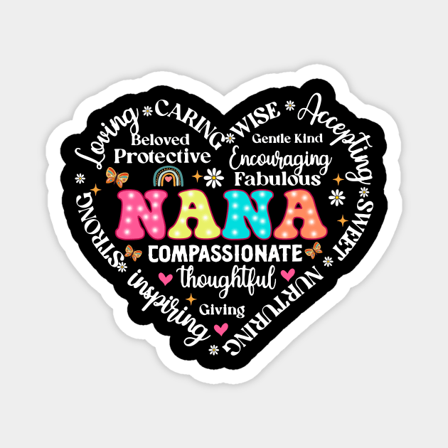 Retro Nana Grandma, Nana, Blessed Nana, Nana Life, Mother's Day Magnet by artbyGreen