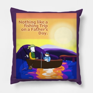 Father's Day-Fishing trip sunset Pillow