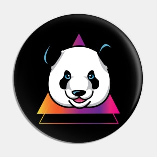 Panda with Geometric Print Pin