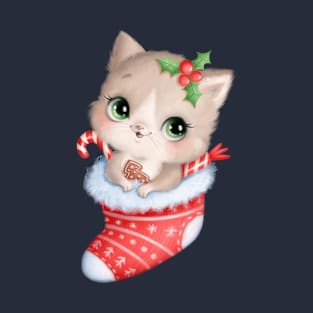 Cute Christmas Cat T-Shirt