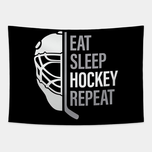 Eat Sleep Hockey Repeat Tapestry by Thoratostore