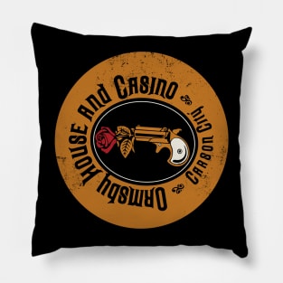 Retro Vintage Ormsby House Casino Pillow