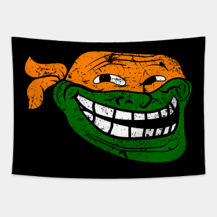 Ninja Trolltle Orange Tapestry