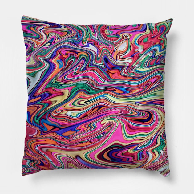 Colored liquid marble by Minimal DM Pillow by Minimal DM