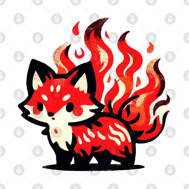 Cute little fire fox by Evgmerk