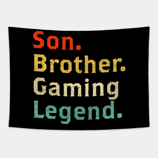 Son Brother Gaming Legend Gamer Gifts For Teen Boys Gaming Tapestry