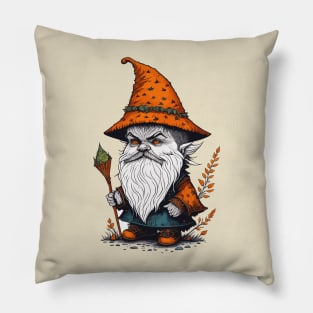 Gnome Celebrating Halloween Pillow