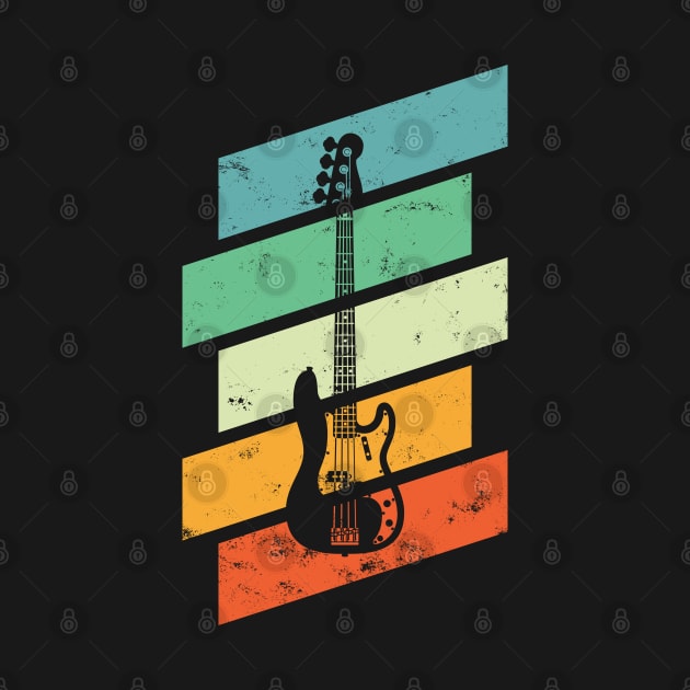 Vintage Style P-Style Bass Guitar Retro Colors by nightsworthy