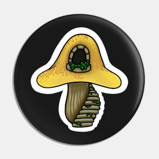 Mushroom House Pin