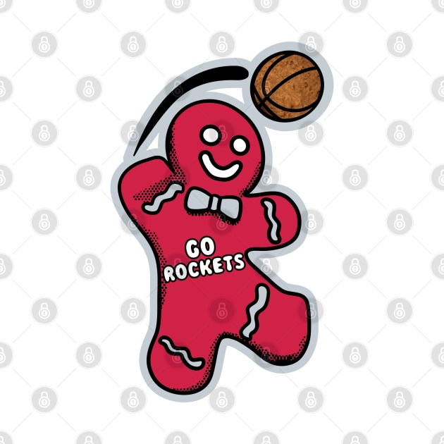 Houston Rockets Gingerbread Man by Rad Love