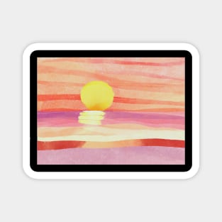 Painting sunset Magnet