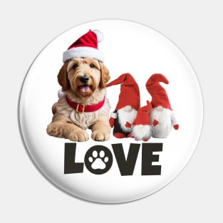 Christmas Goldendoodle LOVE Pin