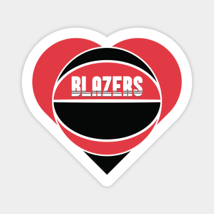 Heart Shaped Portland Trail Blazers Basketball Magnet