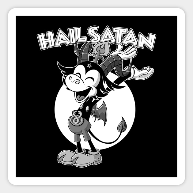 Blackcraft Cute Baphomet 30s Classic Cartoon T-Shirt Blackcraft Cute Baphomet 30s Classic Cartoon T-Shirt