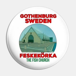 Fish Church Gothenburg Sweden Pin