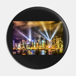 Hong Kong At Night Pin