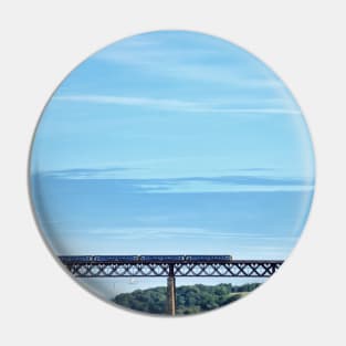 A train crossing across the Forth Bridge, Scotland Pin