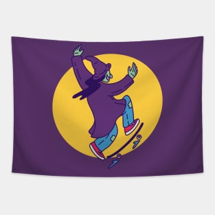 Witches skateboarding Tapestry