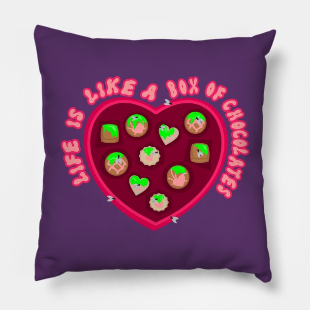 Box of chocolates Pillow by Brunaesmanhott0