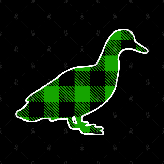 Duck Green Plaid Pattern Christmas Pajama Funny Gift by norhan2000