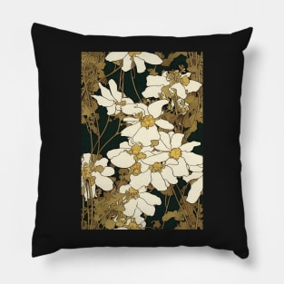 Beautiful Stylized White Flowers, for all those who love nature #172 Pillow