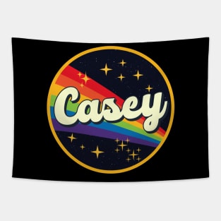 Casey // Rainbow In Space Vintage Style Tapestry