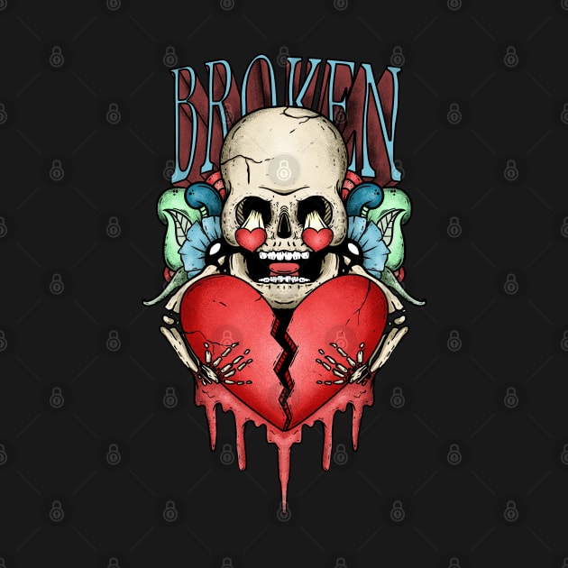 Broken Heart Skull by Hopefully.dsgn