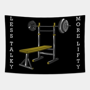 Weight bench with Barbell Tapestry