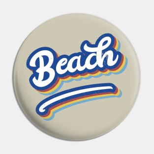 Retro, Vintage, Classic, Cool, Distressed, Surf, Beach Design Pin