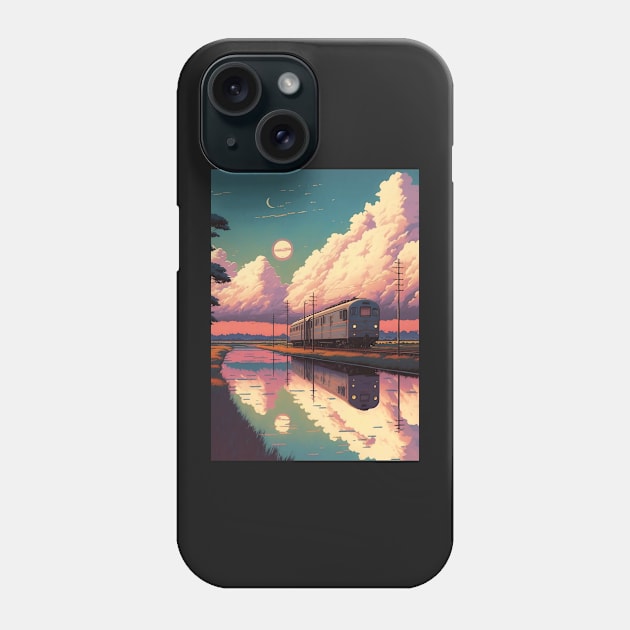 Retro Anime Style Old Japanese Train Phone Case by KaPrints