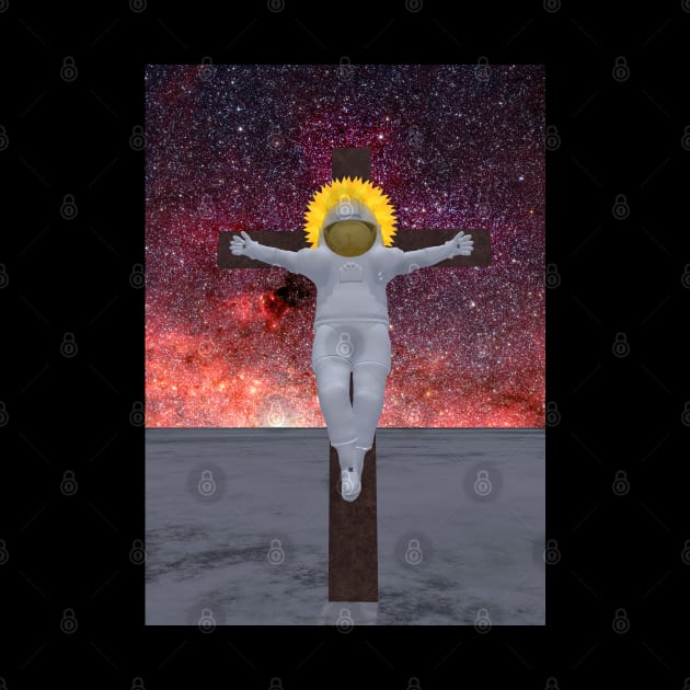 Crucified Astronaut with Halo by rolffimages