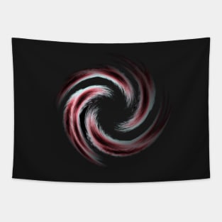Red And White Twister Star Tapestry