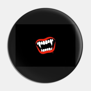 A Vampire's Kiss ( black background ) Pin