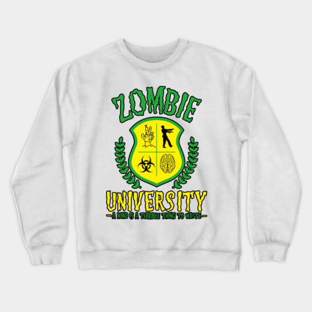 ZOMBIE UNIVERSITY SWEATSHIRT NEW ZOMBIE UNIVERSITY SWEATSHIRT NEW