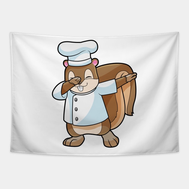 Squirrel as Cook with Cooking apron Tapestry by Markus Schnabel