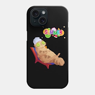 cat on vacation Phone Case