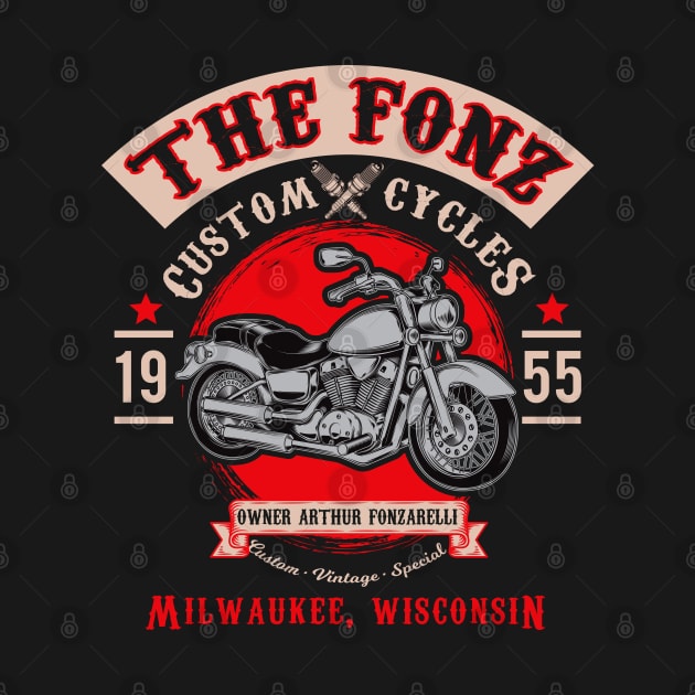 The Fonz Custom Cycles by Alema Art