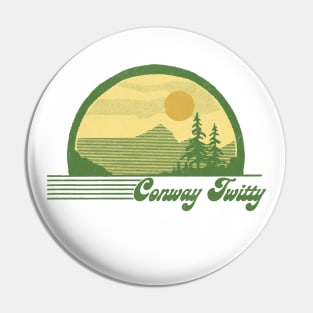 Conway Twitty / Retro Style Country Fan Design Pin