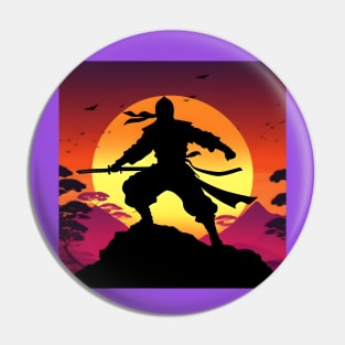 Strong Ninja silhouette Pin