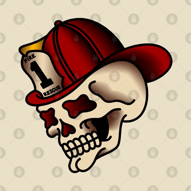 Firefighter Skull by OldSalt