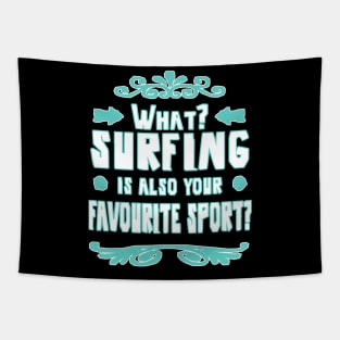 Surfing Monster Wave Women Surfing Girls Tapestry