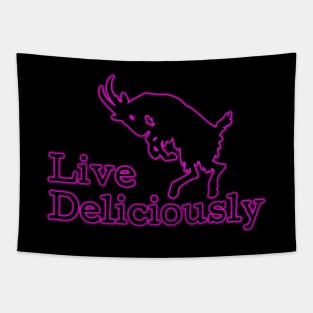 Live Deliciously | Pink Black Phillip | Satanic Tapestry