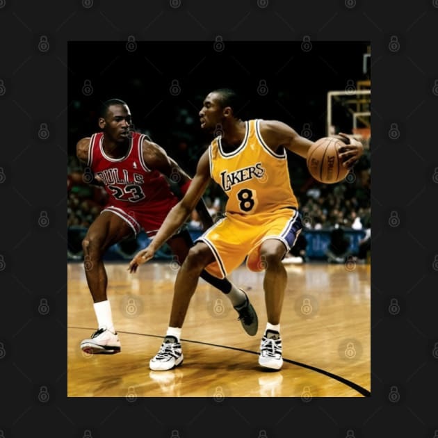 BASKETBALLART - GOAT 23 VS GOAT 24 by JORDAN-ART23