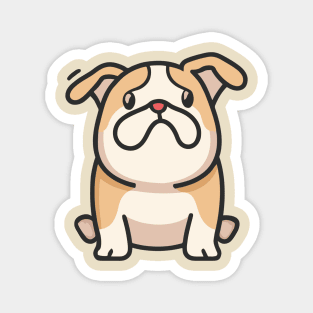 Fluffy French Bulldog cute dog drawing Magnet