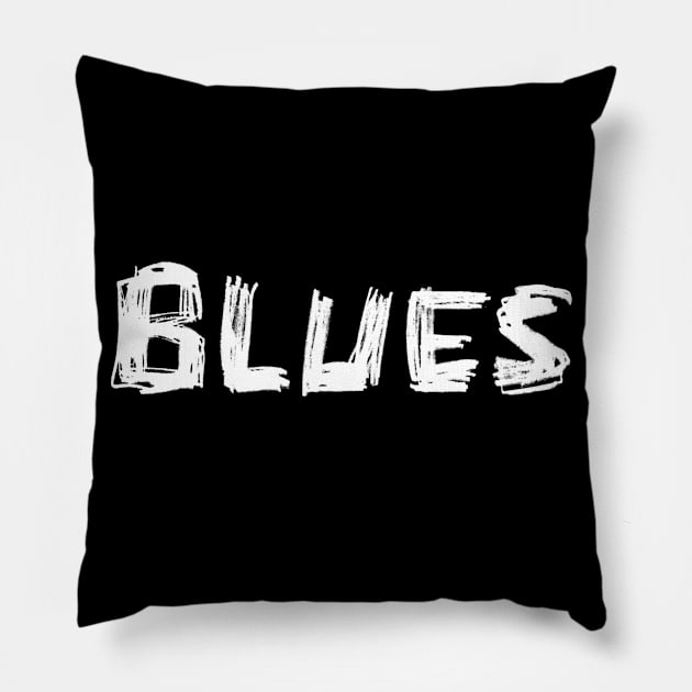Blues Pillow by badlydrawnbabe